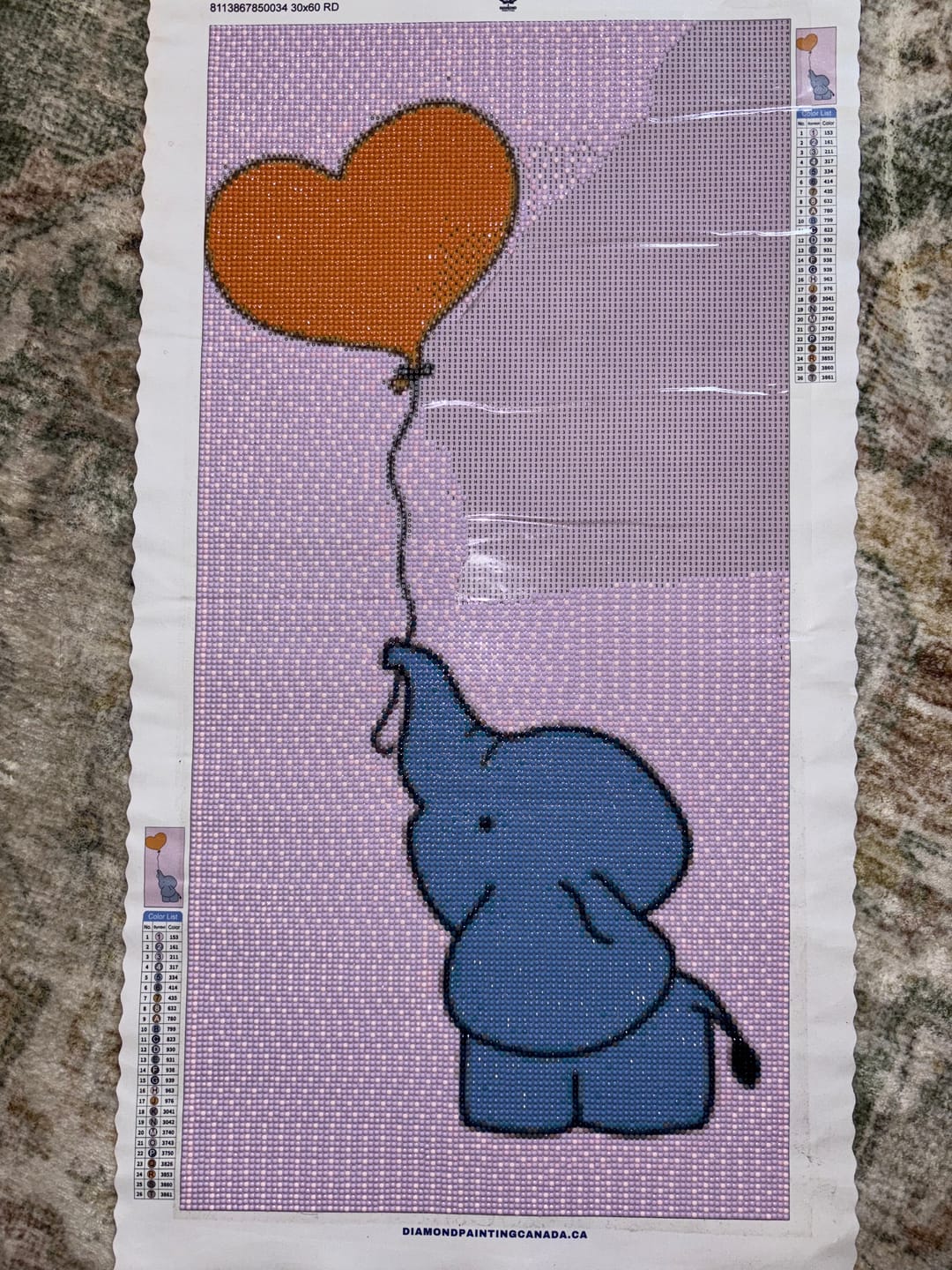 Customer photo review of Elephant 01- Full Drill Diamond Painting -