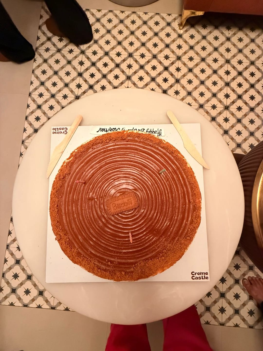 Customer photo review of Lotus Biscoff Cheesecake