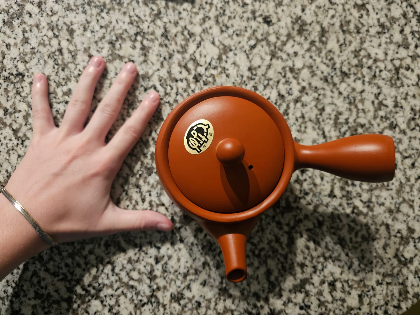 Customer photo review of Red Japanese Clay Teapot