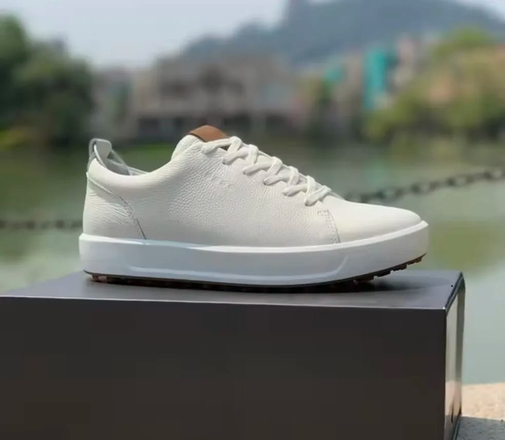 Customer photo review of Men's Leather Golf Shoes | Spikeless, Breathable & Comfortable – Footmaxldn