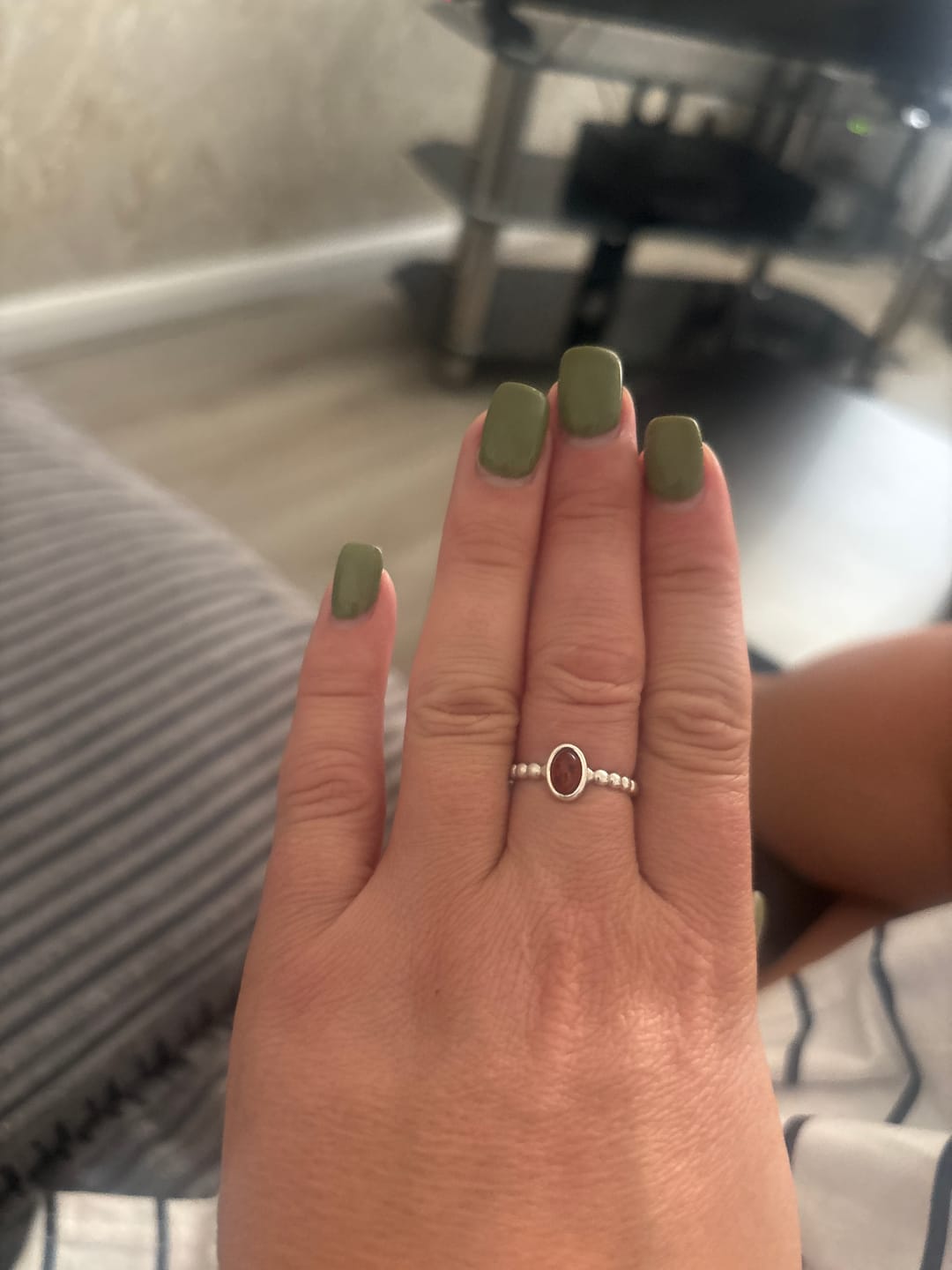 Customer photo review of Amber Bubble Stacking Ring
