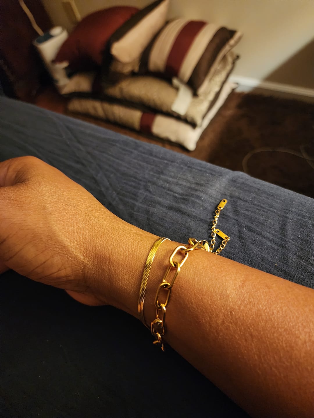 Customer photo review of Tulum Chunky Paperclip Bracelet (Bundle)