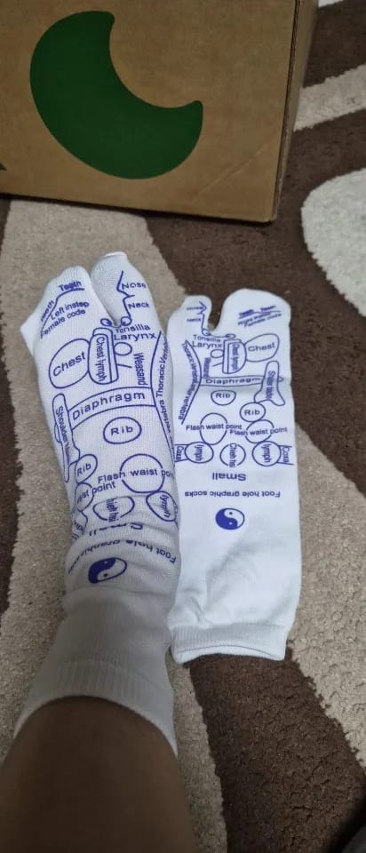 Customer photo review of Guided Massage Socks