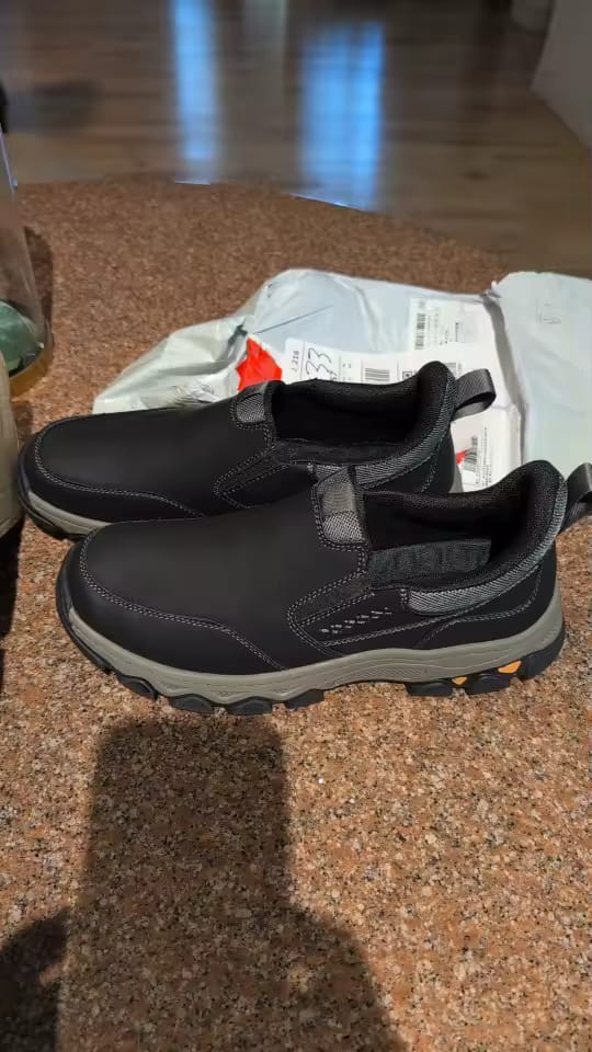 Customer photo review of Men's Orthopedic Casual Slip-On Walking Shoes