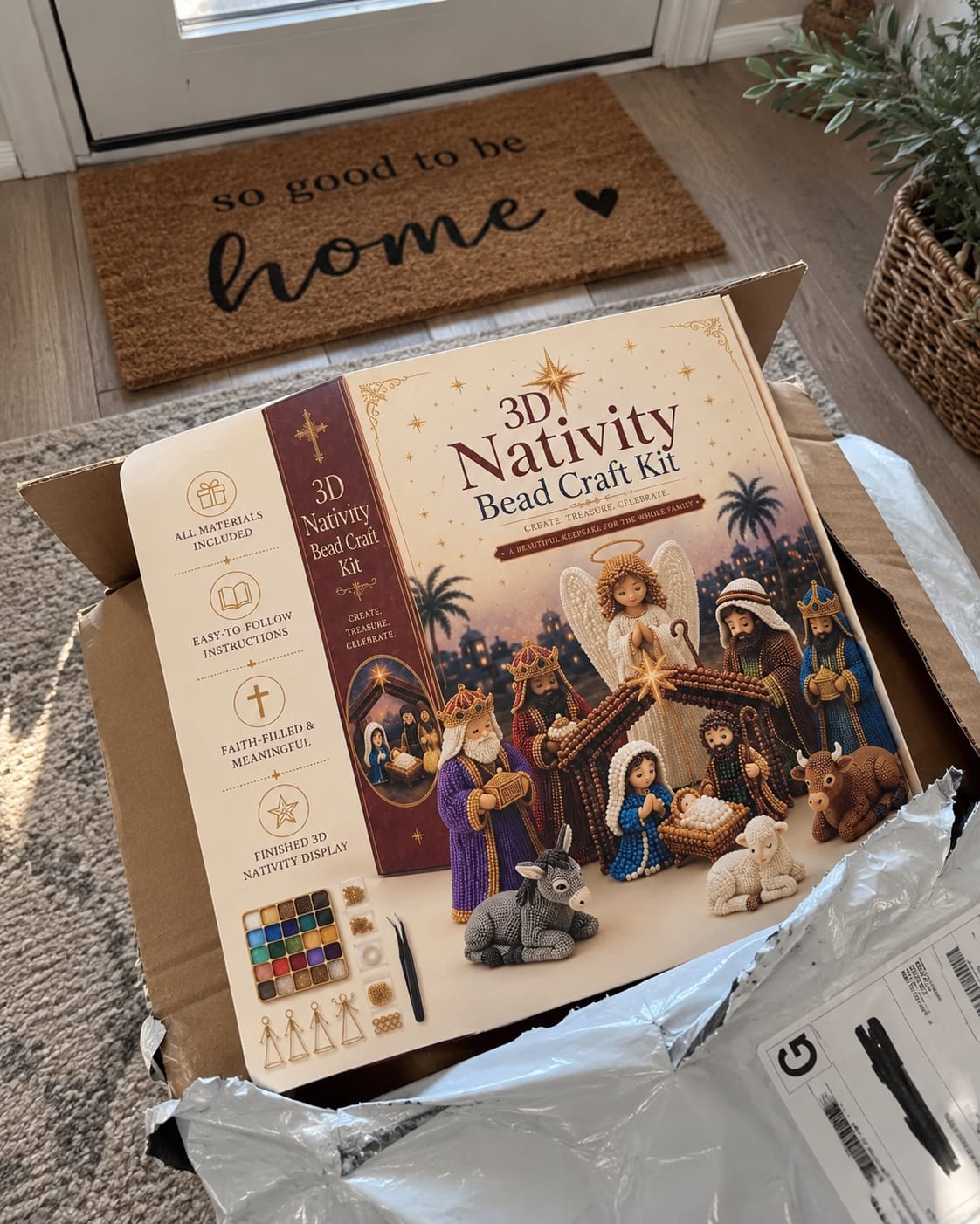 Customer photo review of Nativity Bead Craft Kit