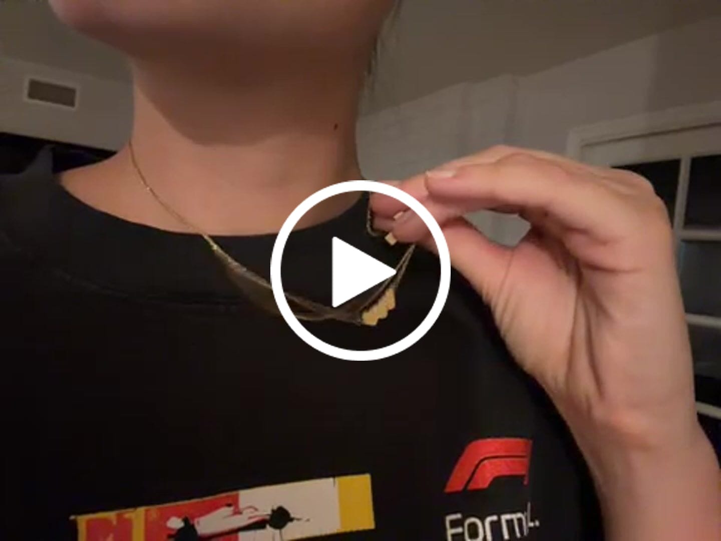 Customer video review of 14K Solid Gold Sideways Paw Initial Necklace