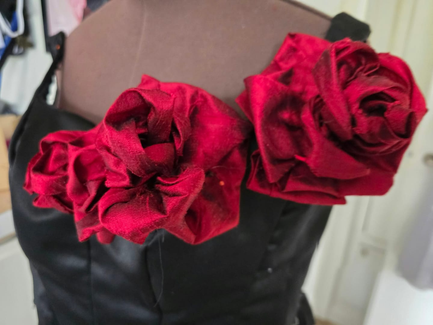Customer photo review of Plain 100% Silk Dupion Fabric