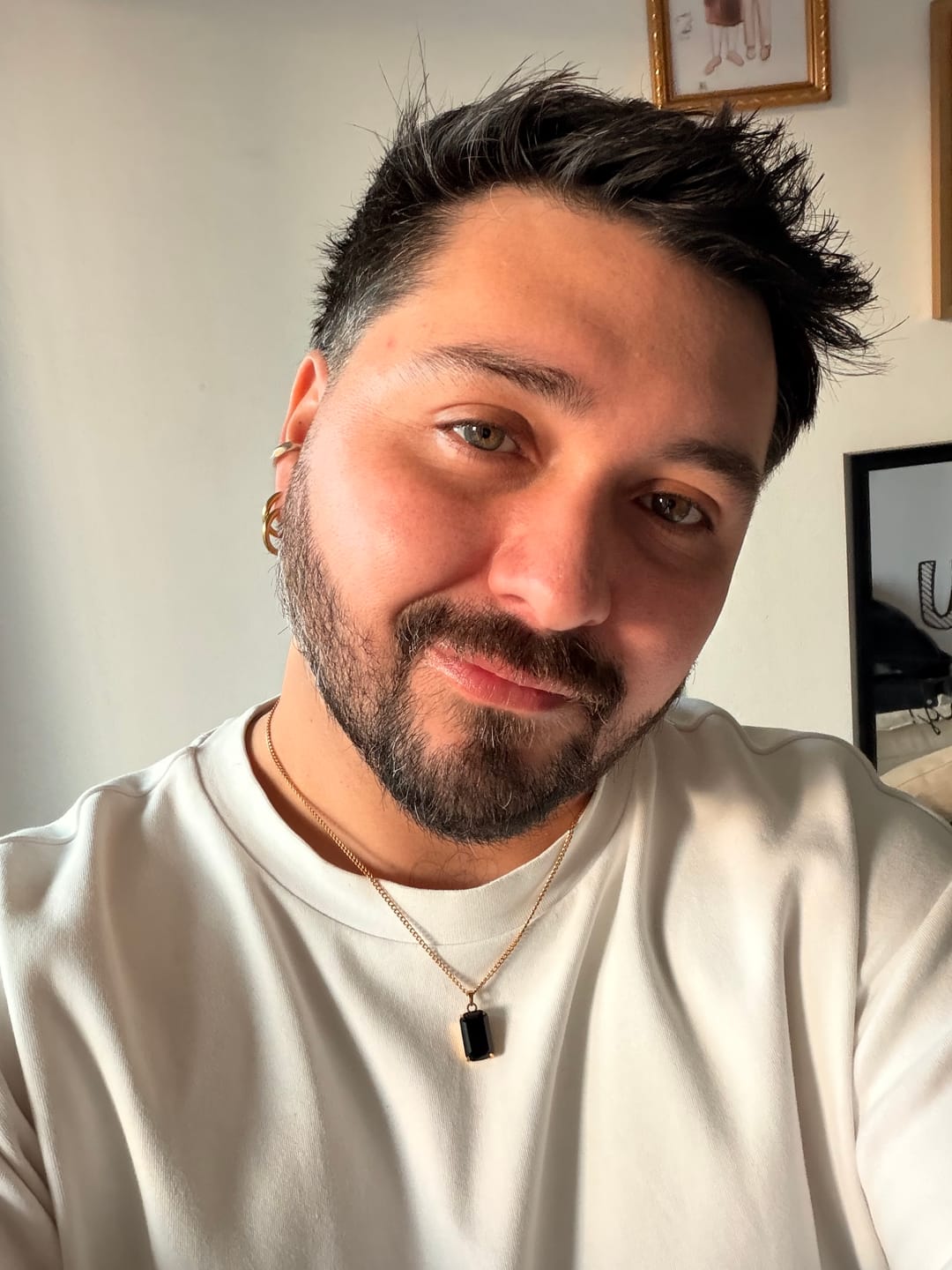 Customer photo review of Void Onyx Pendant Oro