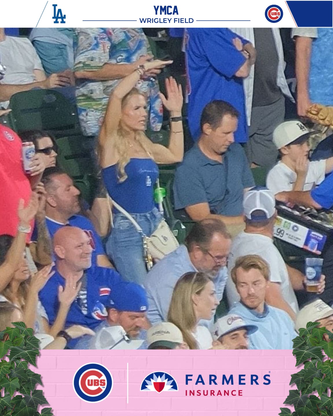 Customer photo review of Los Angeles Dodgers Logo Script Tube Top