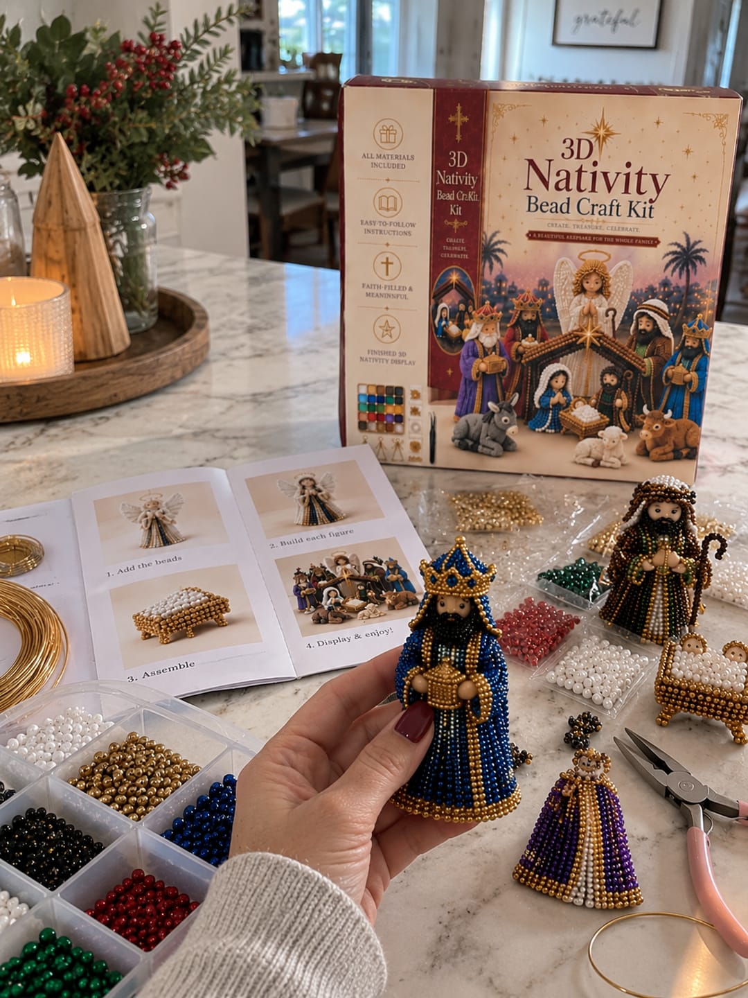 Customer photo review of Nativity Bead Craft Kit