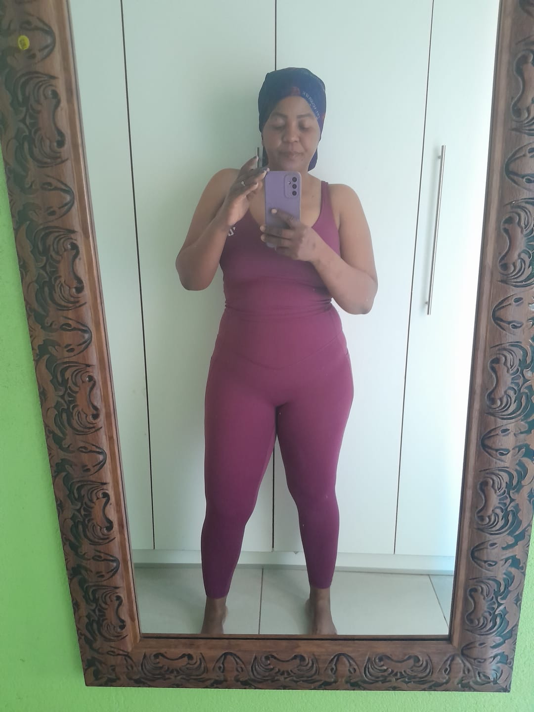 Customer photo review of High Waisted Tummy Control Butt Lifting Leggings with Pockets