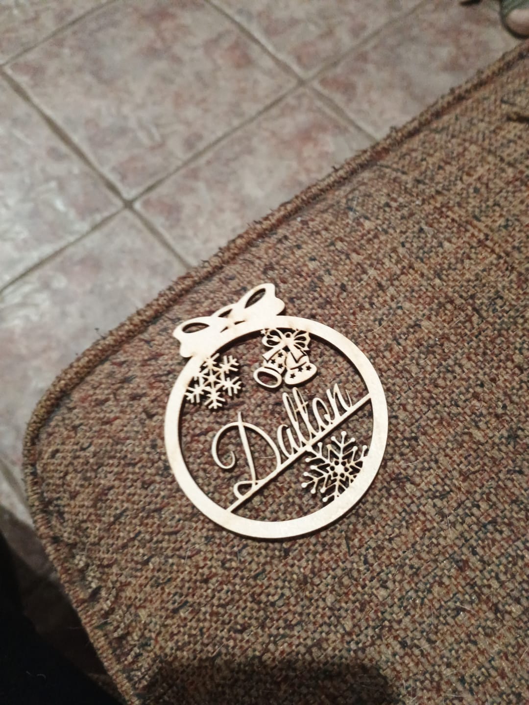 Customer photo review of Personalized Christmas Ornaments