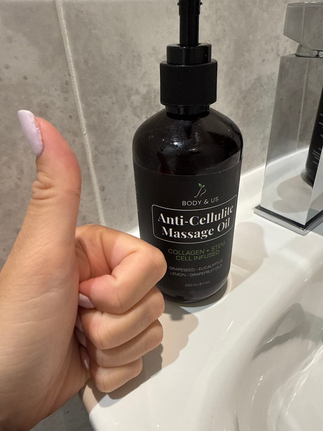 Customer photo review of Body For Us Anti-Cellulite Massage Oil
