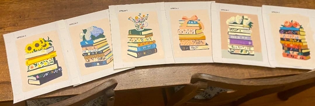Customer photo review of 6 Mini Paintings - Colorful Books Set
