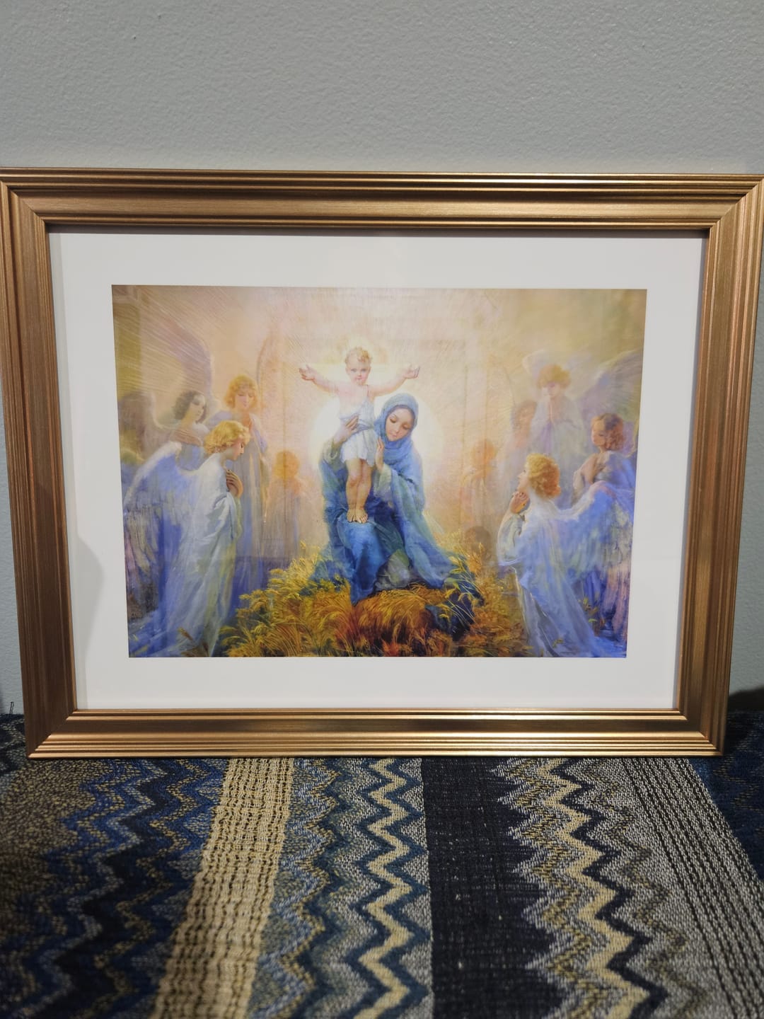 Customer photo review of Adoration of the Angels – Cleto Luzzi – Catholic Art Print  – Christmas – Unique Catholic Gift – Archival Quality