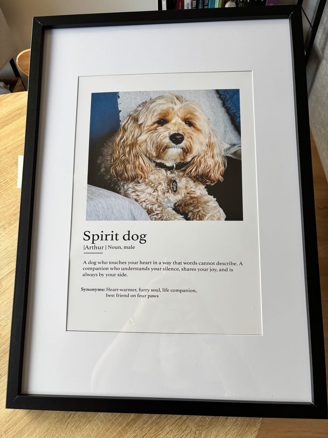 Customer photo review of Personalised Poster With Dog or Cat - Definition Spirit Animal