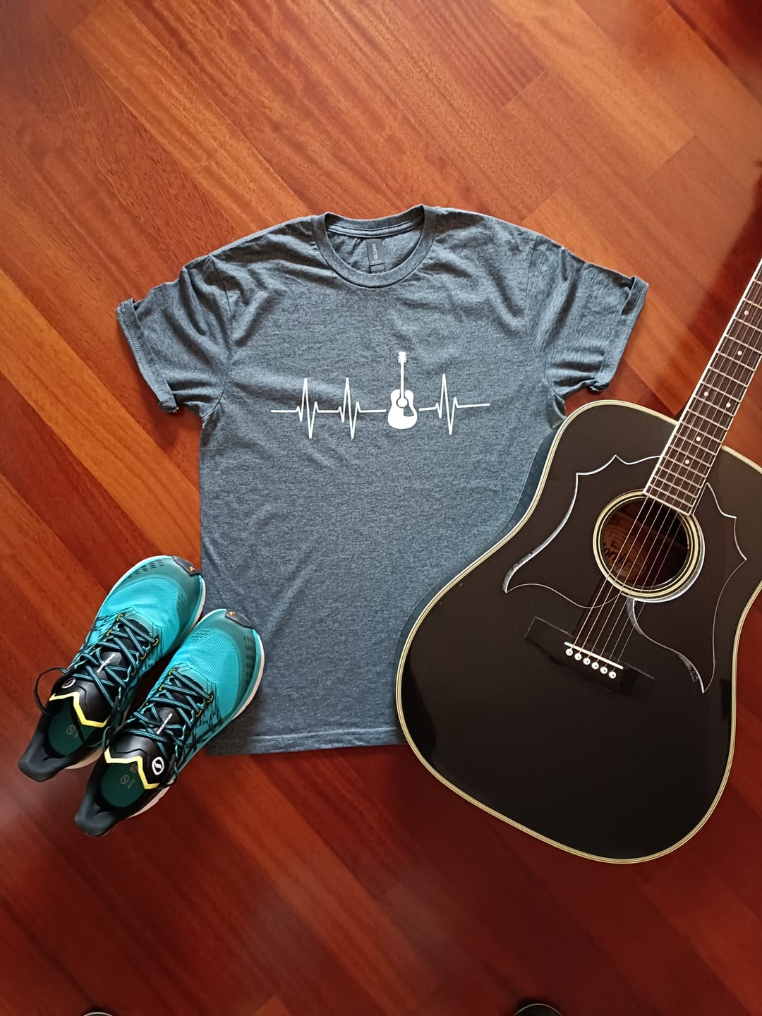 Customer photo review of Guitar Beats T-Shirt