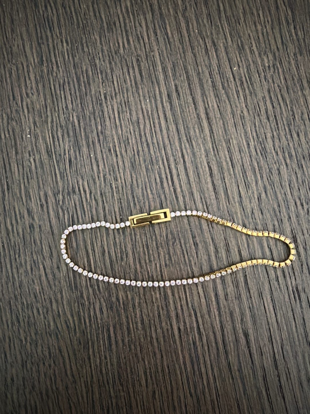 Customer photo review of Kiera Gold Pink Crystal Bracelet