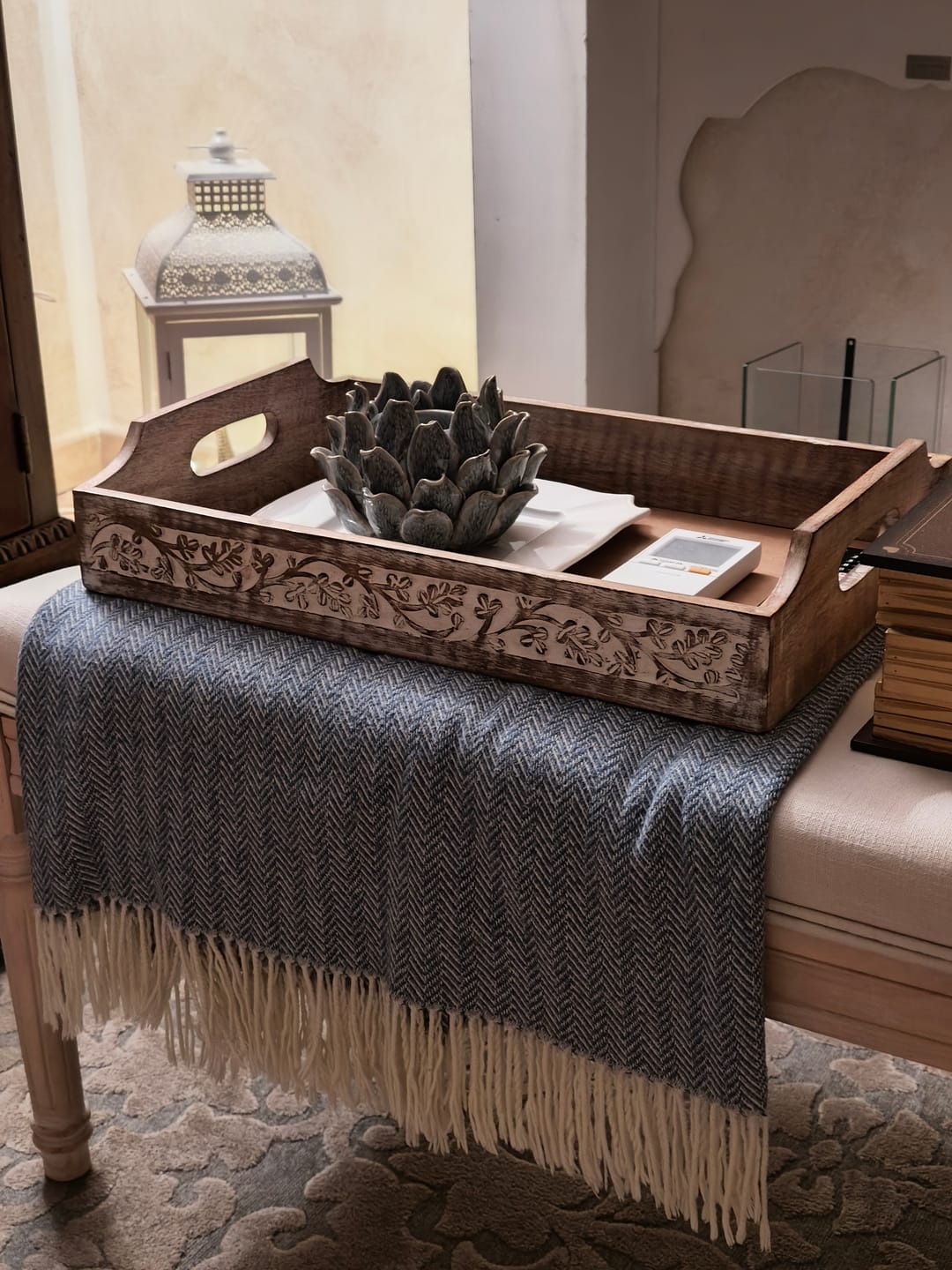 Customer photo review of Portacandele in Ceramica con Decori a Foglie