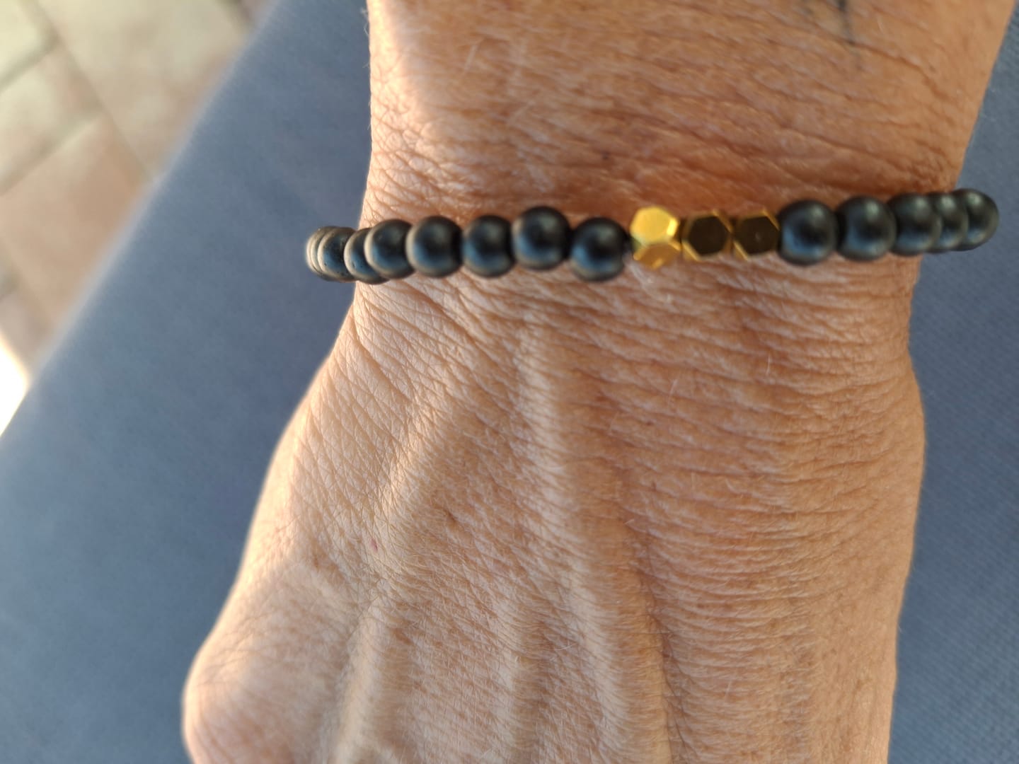 Customer photo review of Obsidian Armband