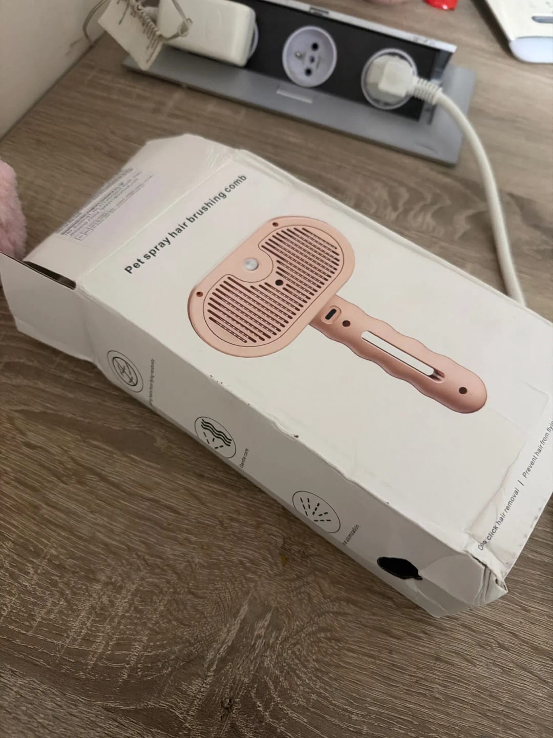 Customer photo review of Premium pet brush with steam function