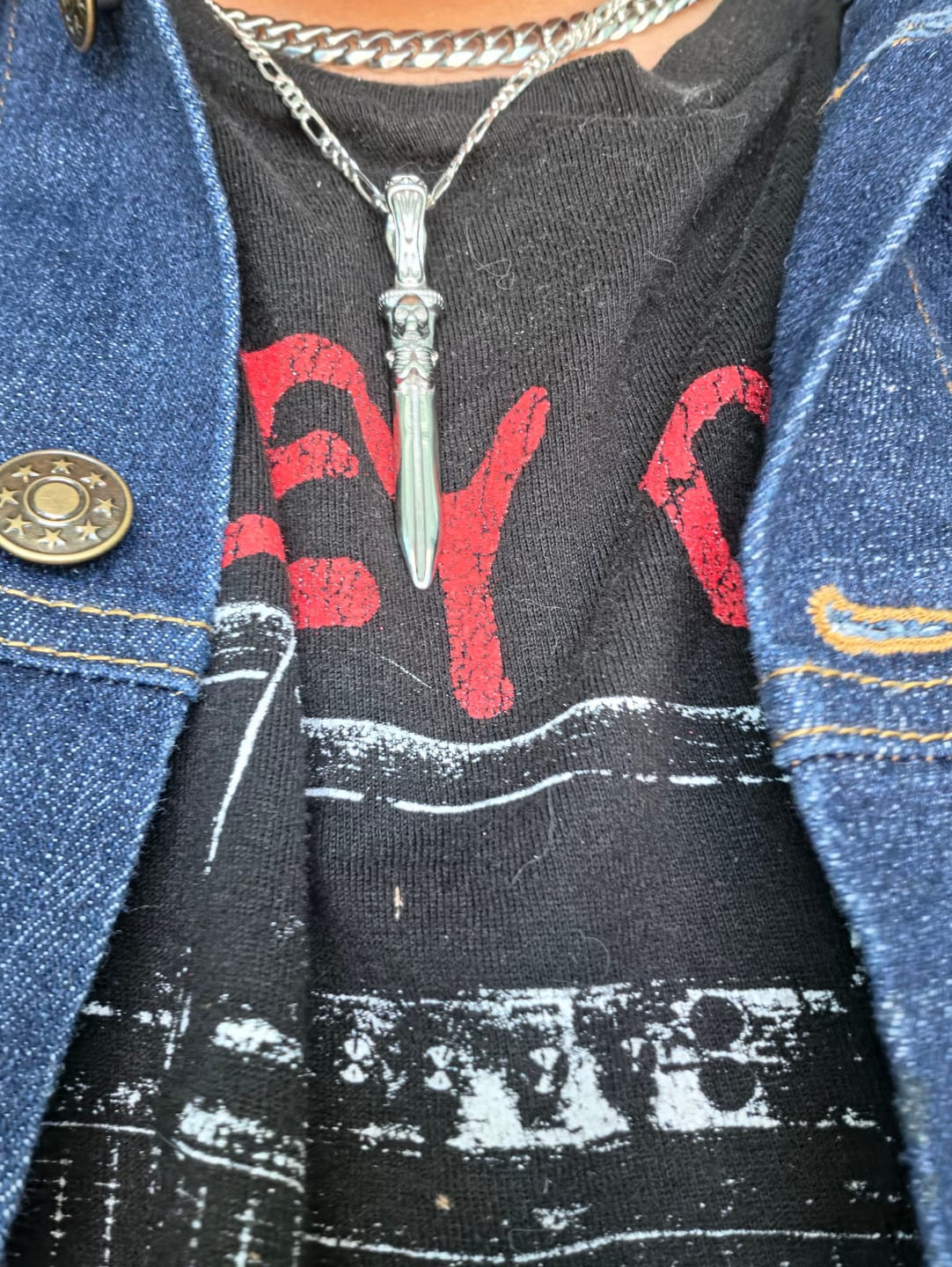 Customer photo review of CATACOMB SWORD PENDANT