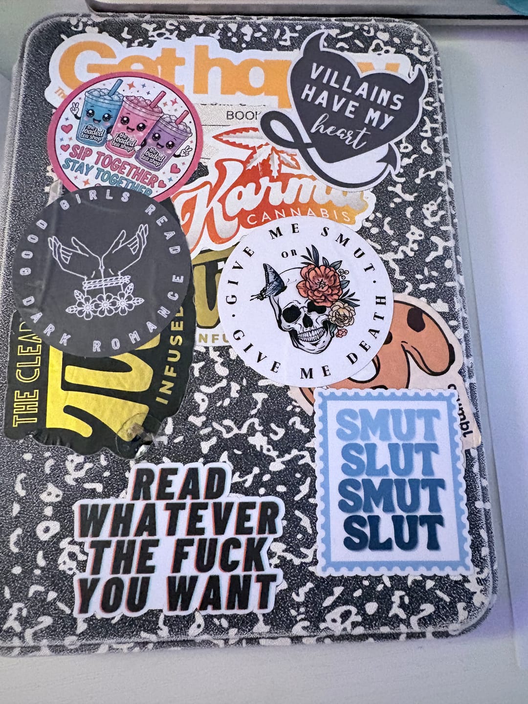 Customer photo review of dark romance sticker pack special