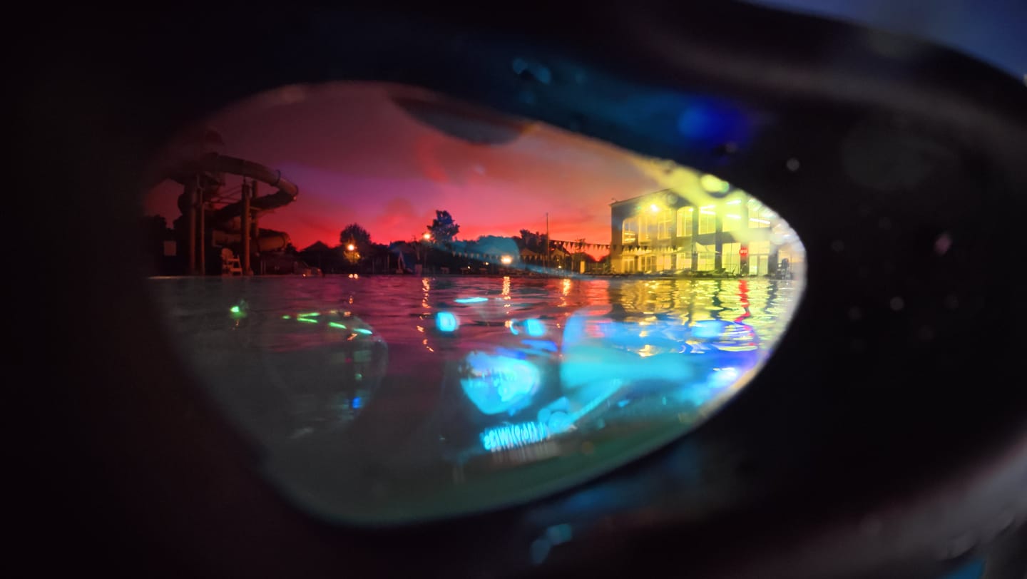 Customer photo review of NanoClear™ Flex Swim Goggles Blue Mirror - (Black)