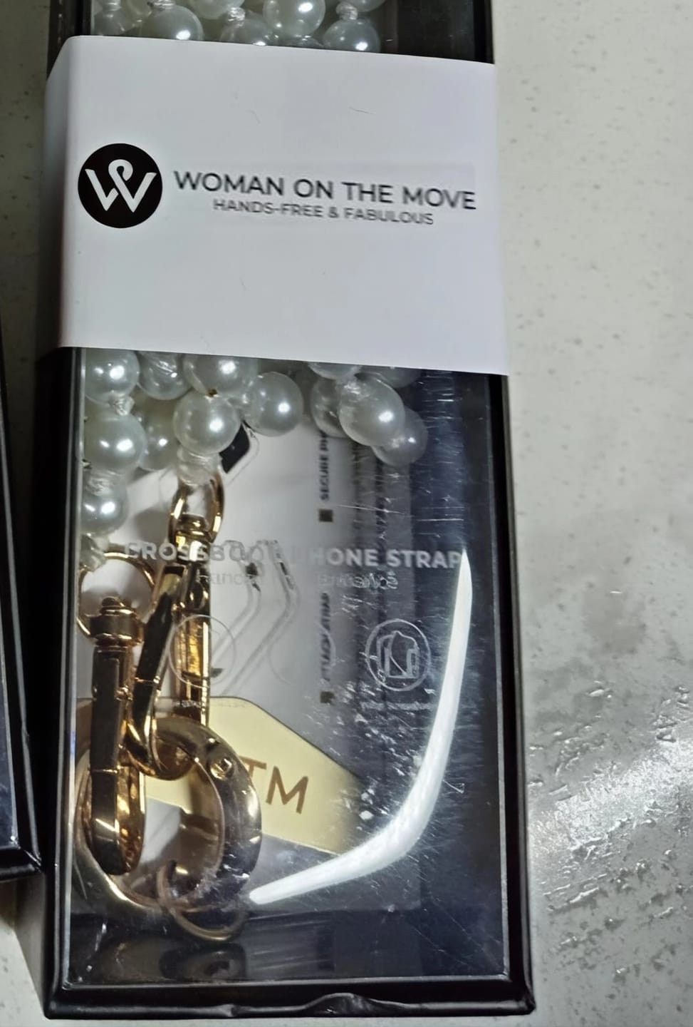 Customer photo review of Premium Universal Lanyard Insert – Gold Edition