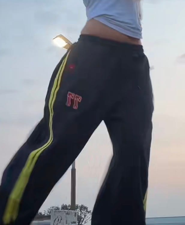 Customer photo review of Aelfric Eden Stripe Baggy Barrel Sweatpants
