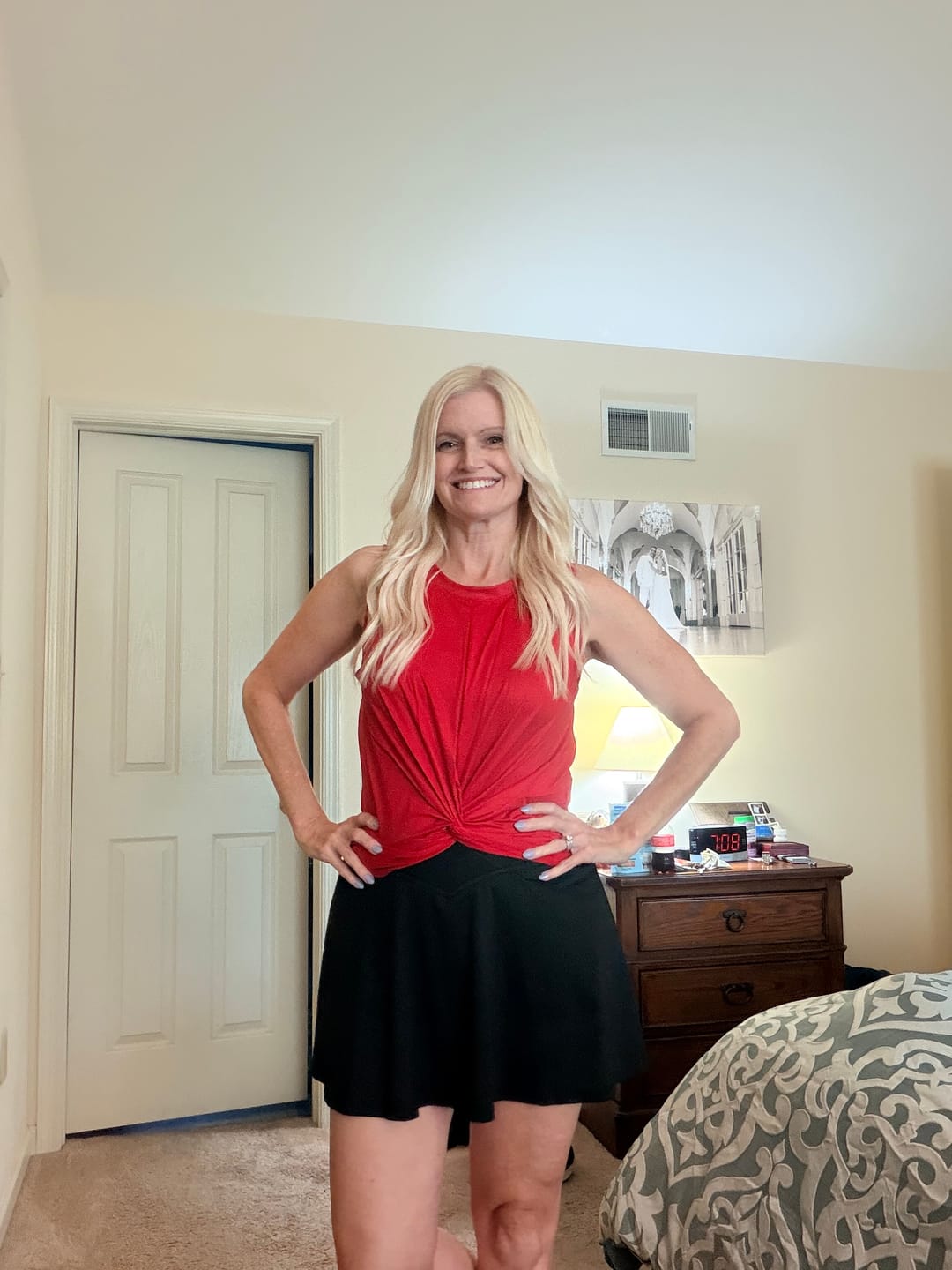 Customer photo review of Rock 'n' Roll Front Twist Mesh Tank