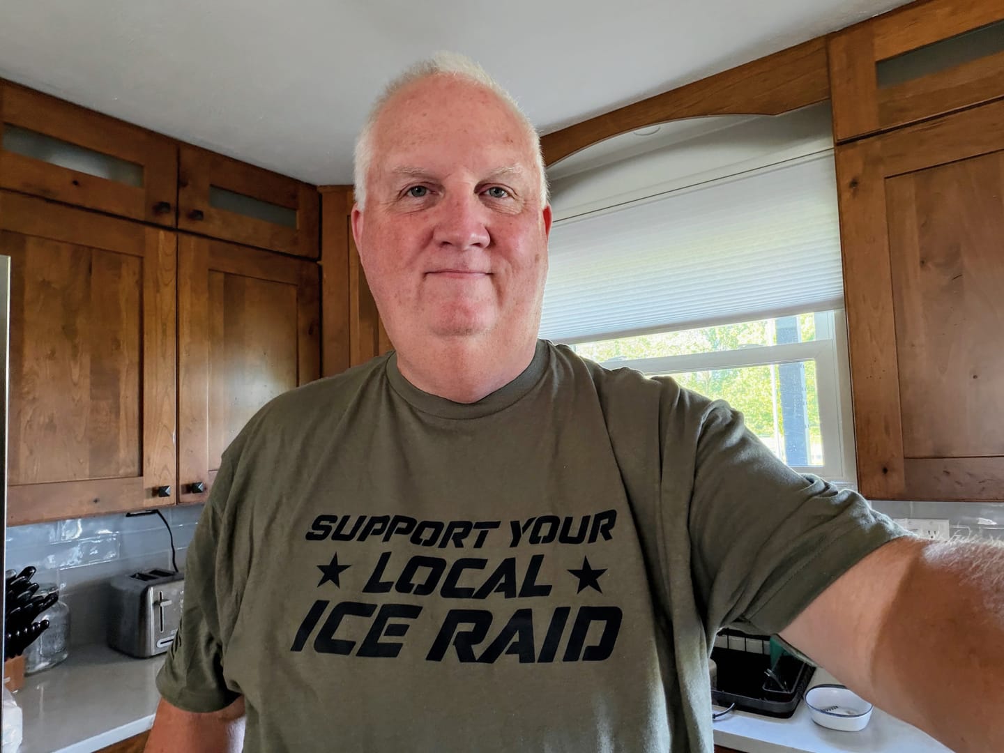 Customer photo review of Support Your Local Ice Raid T-Shirt