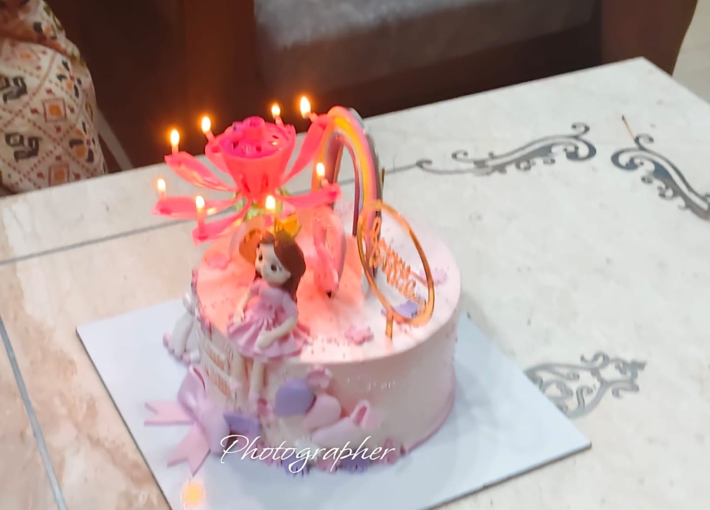 Customer photo review of Princess Unicorn Rainbow Cake