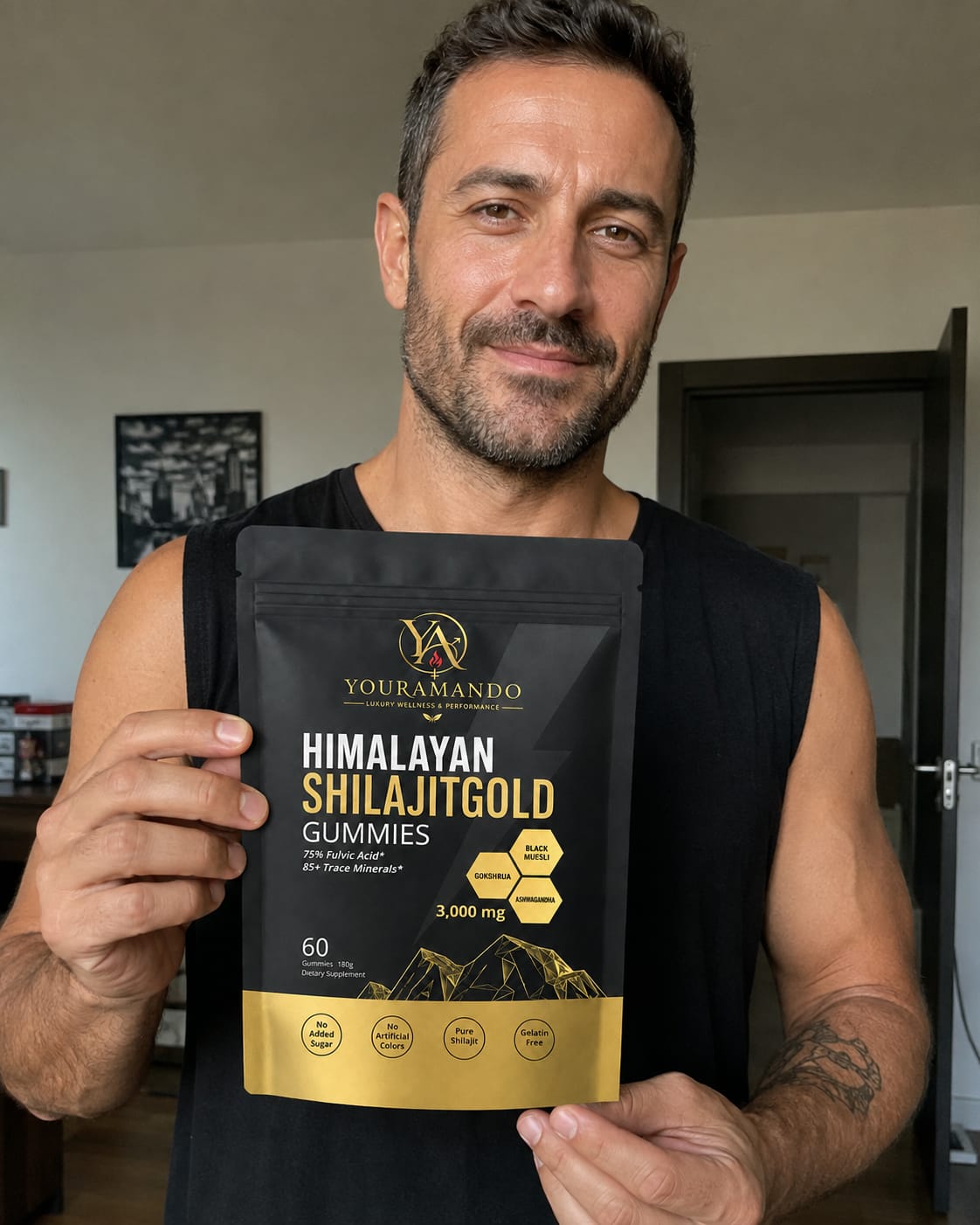 Customer photo review of Your Amando Shilajit Gold Gummies for Men