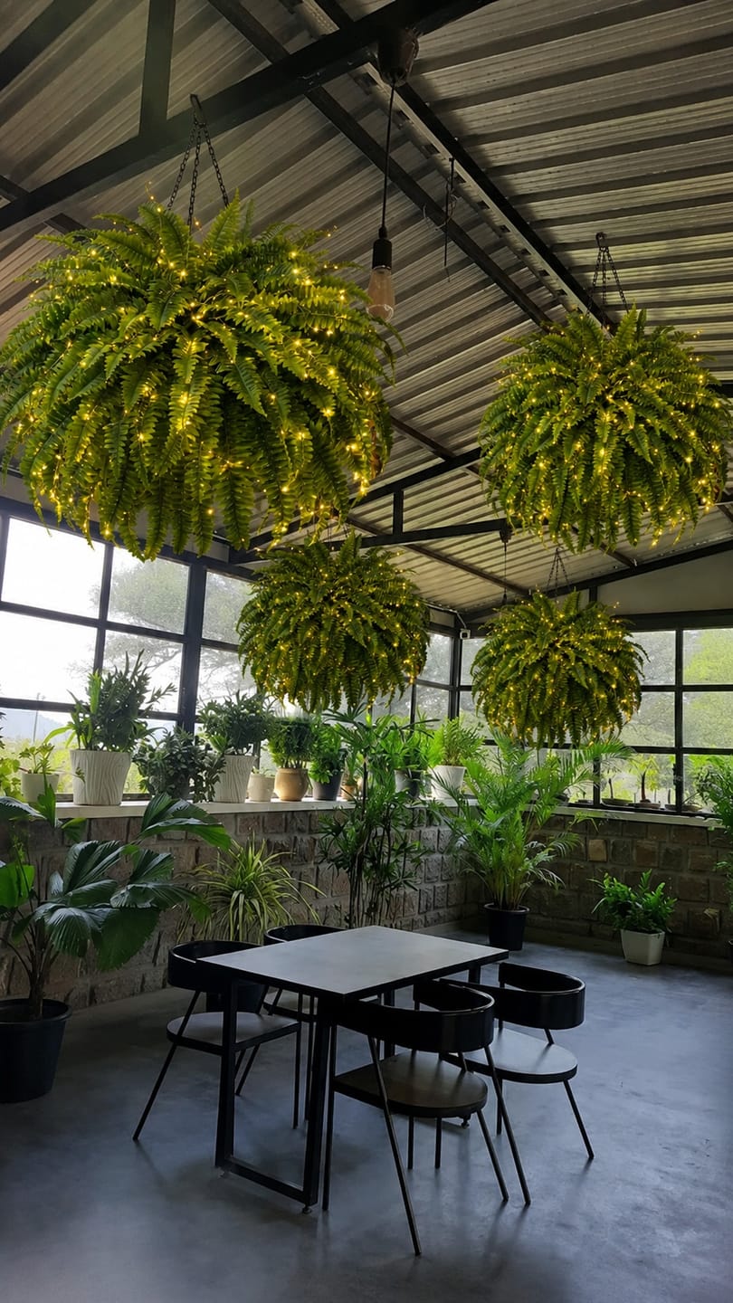 Customer photo review of 🔥Last Day 60% OFF🔥Oversized Pre-Lit Artificial Boston Ferns --No watering, No fading