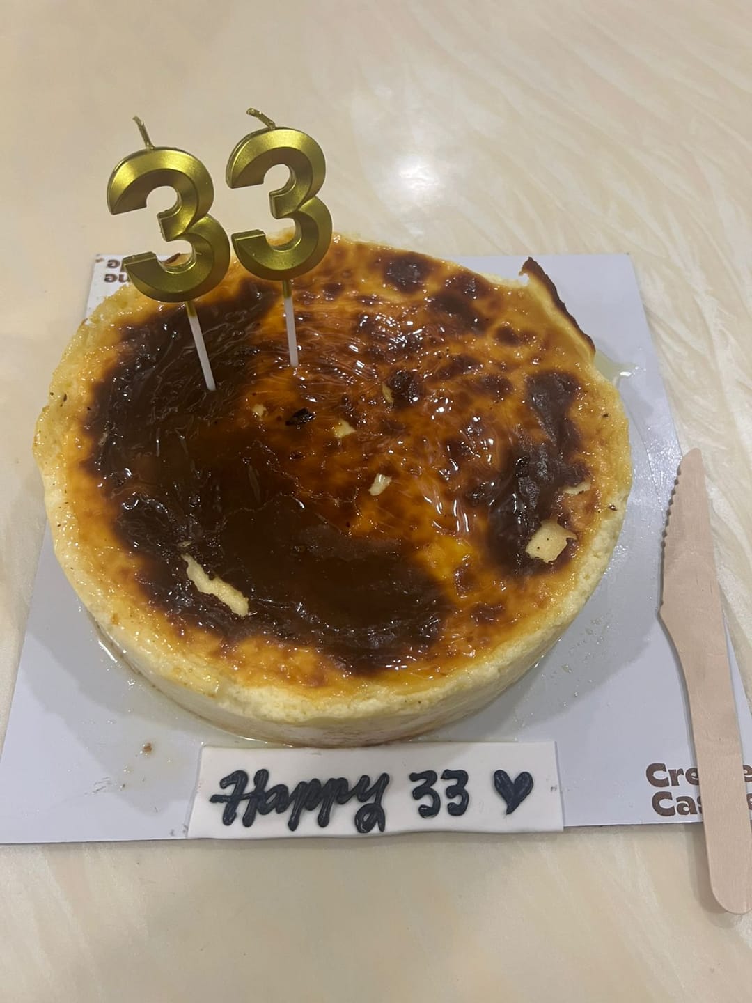 Customer photo review of Burnt Basque Cheesecake
