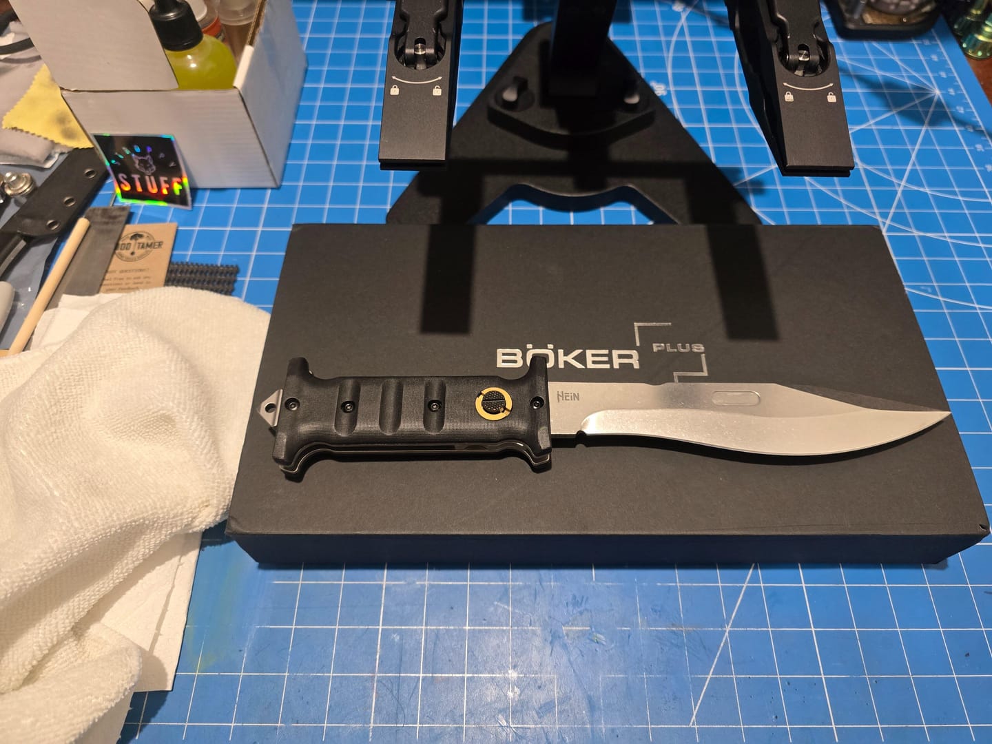 Customer photo review of Boker Extension Knife – D2 Steel Expandable Tactical Blade