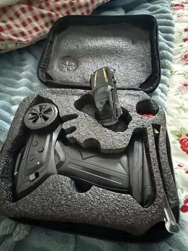 Customer photo review of Desktop Racers™ – The Ultimate Mini Racetrack for All Ages