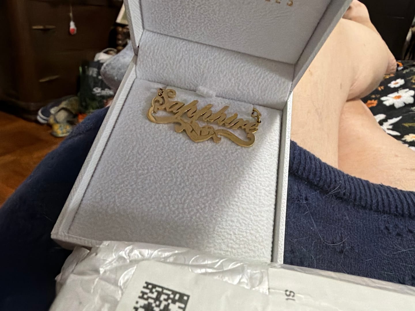 Customer photo review of Love Name Necklace
