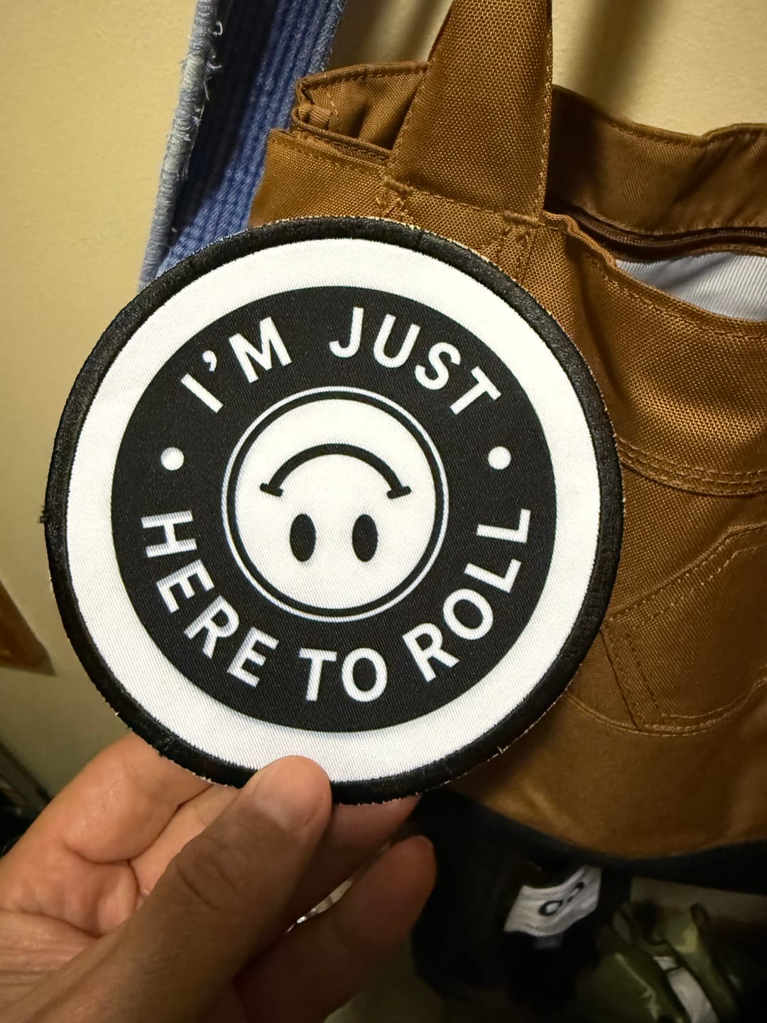 Customer photo review of Build Your Own Custom Sublimated Patches — Circle