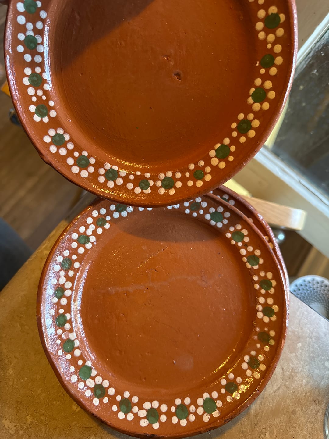 Customer photo review of Mexican Clay Plates Round Set 4pc - Platos Barro