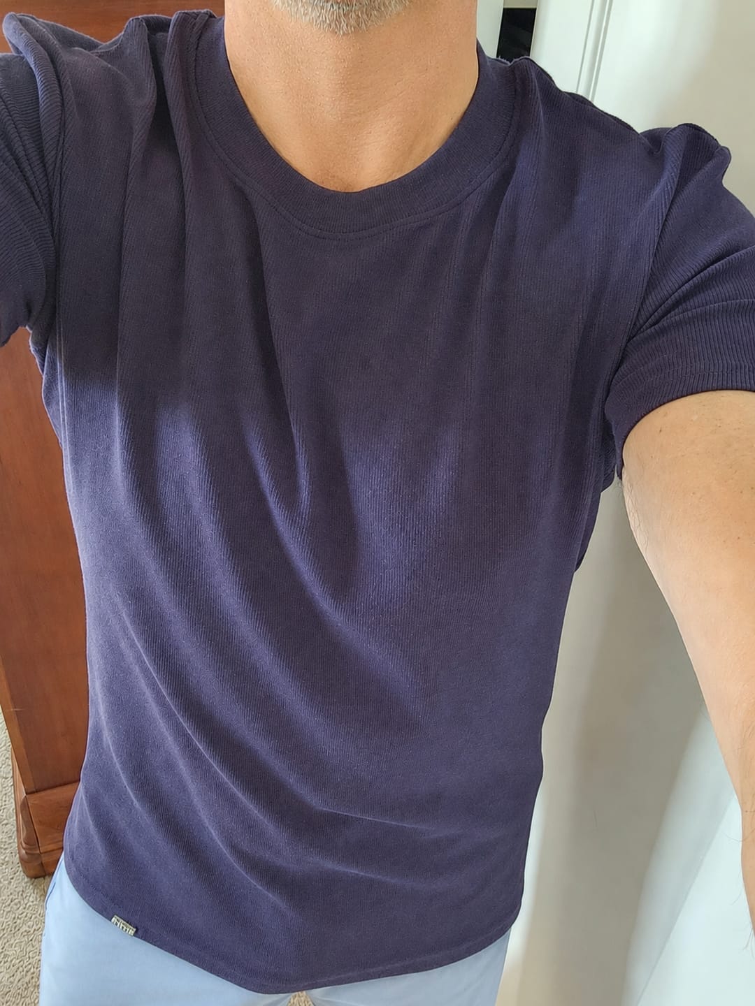 Customer photo review of Ultra-Stretch 7" Chino Shorts - Navy