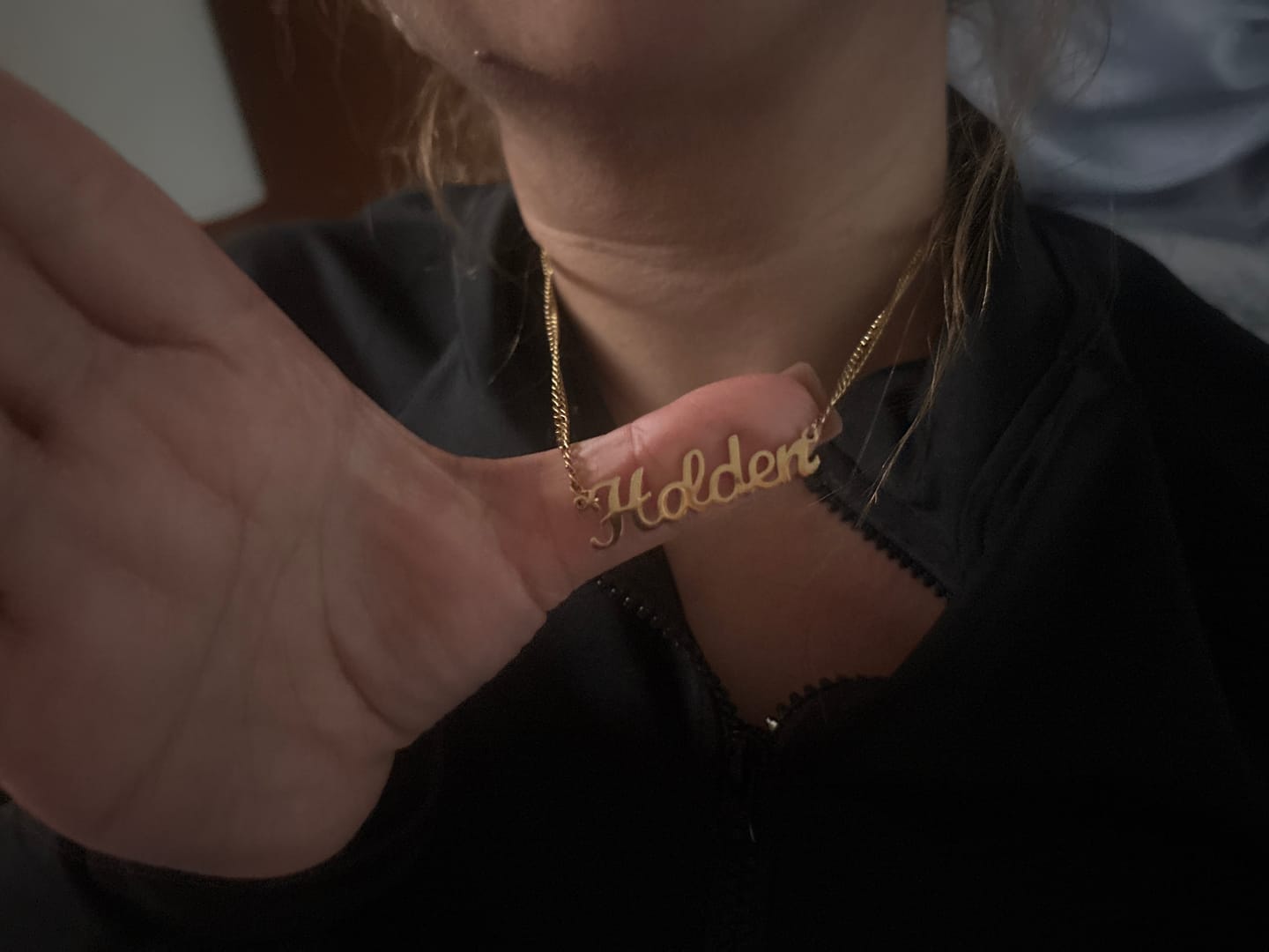 Customer photo review of Custom Name Necklace w/ Cuban Chain
