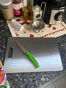 Customer photo review of Stelion™ Paslanmaz Çelik Kesme Tahtası