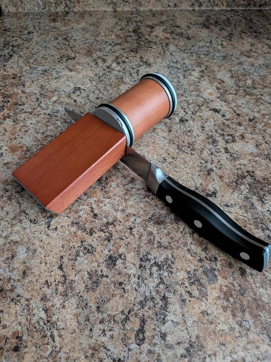 Customer photo review of Nonna's Rolling Knife Sharpener