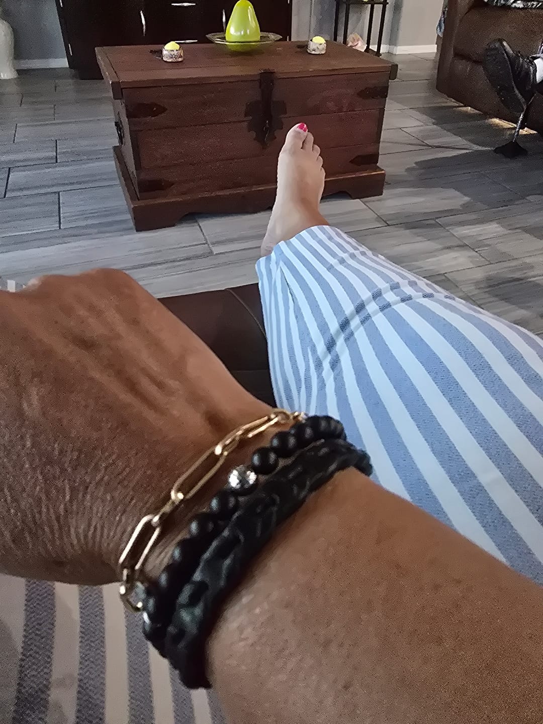 Customer photo review of Matte Black Bead Bracelet | 6MM