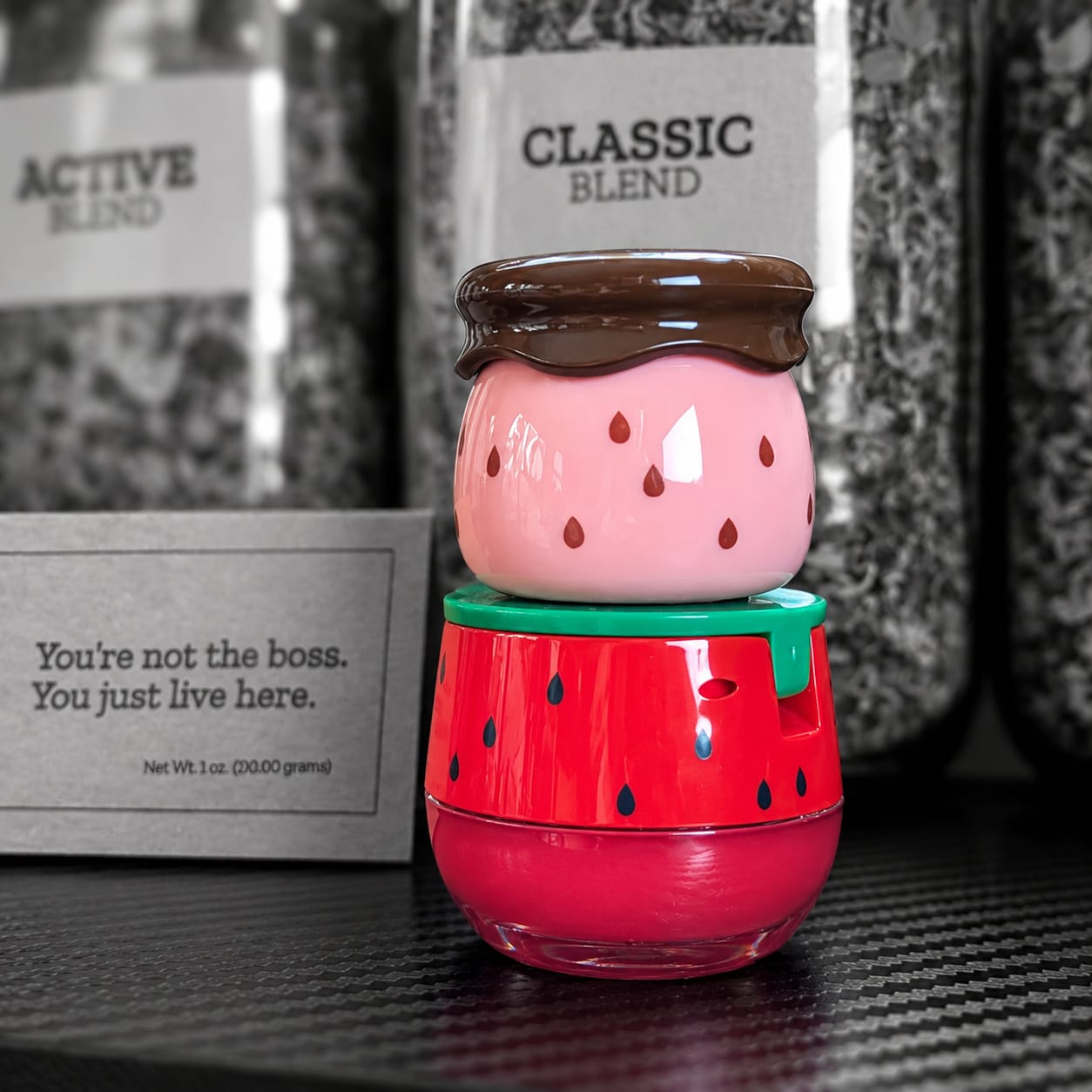 Customer photo review of Strawberry Lip Mask + Sugar Scrub Set