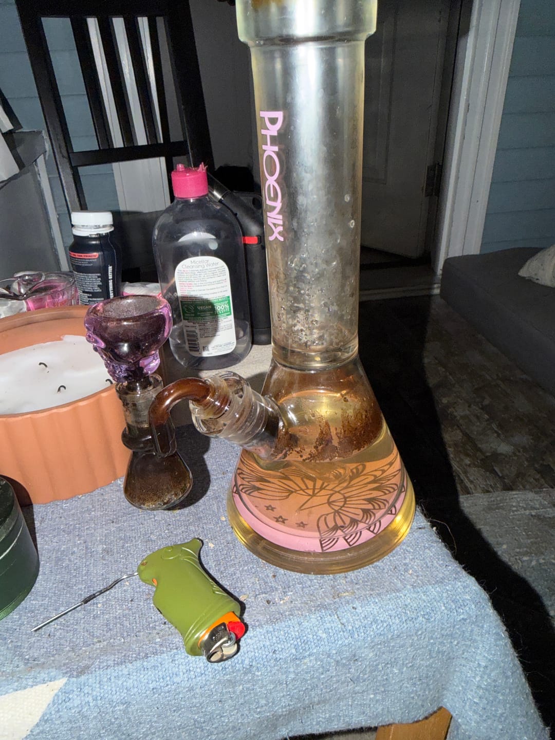 Customer photo review of HONEYBEE HERB BEAKER BASE GLASS SWAN ARM MINI DRY ASH CATCHER