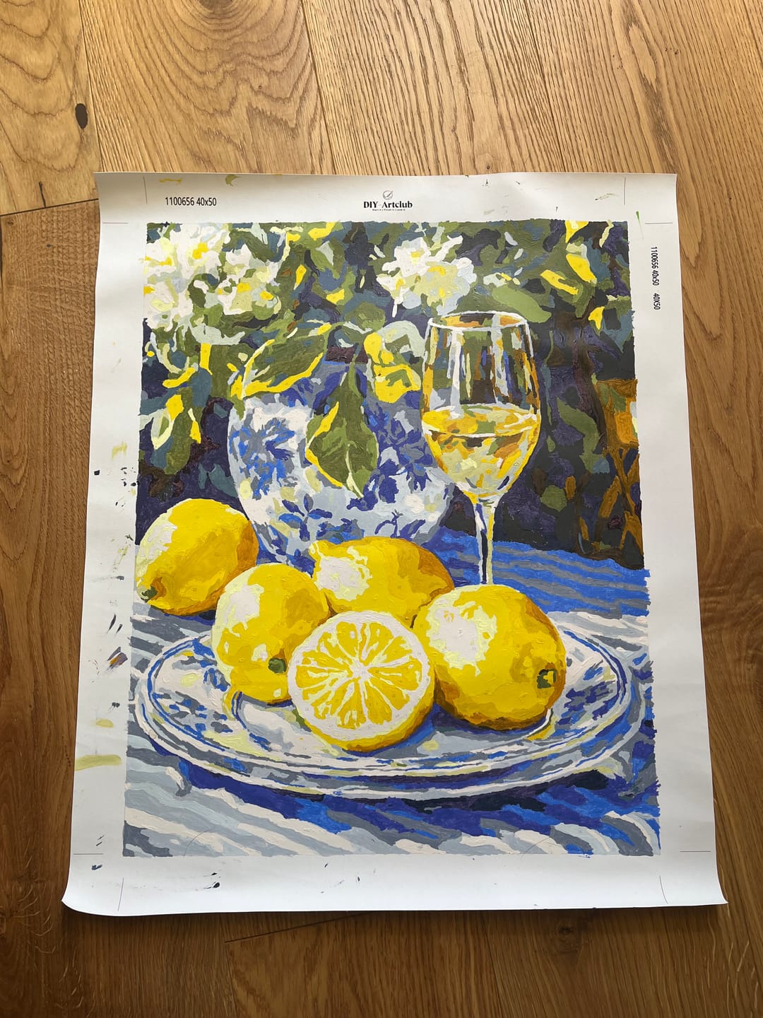 Customer photo review of Lemons and Wine | Paint by Numbers