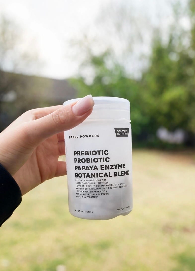 Customer photo review of Prebiotic, Probiotic, Papaya Enzyme, Botanical Blend - 90 caps | 30 day supply (new)